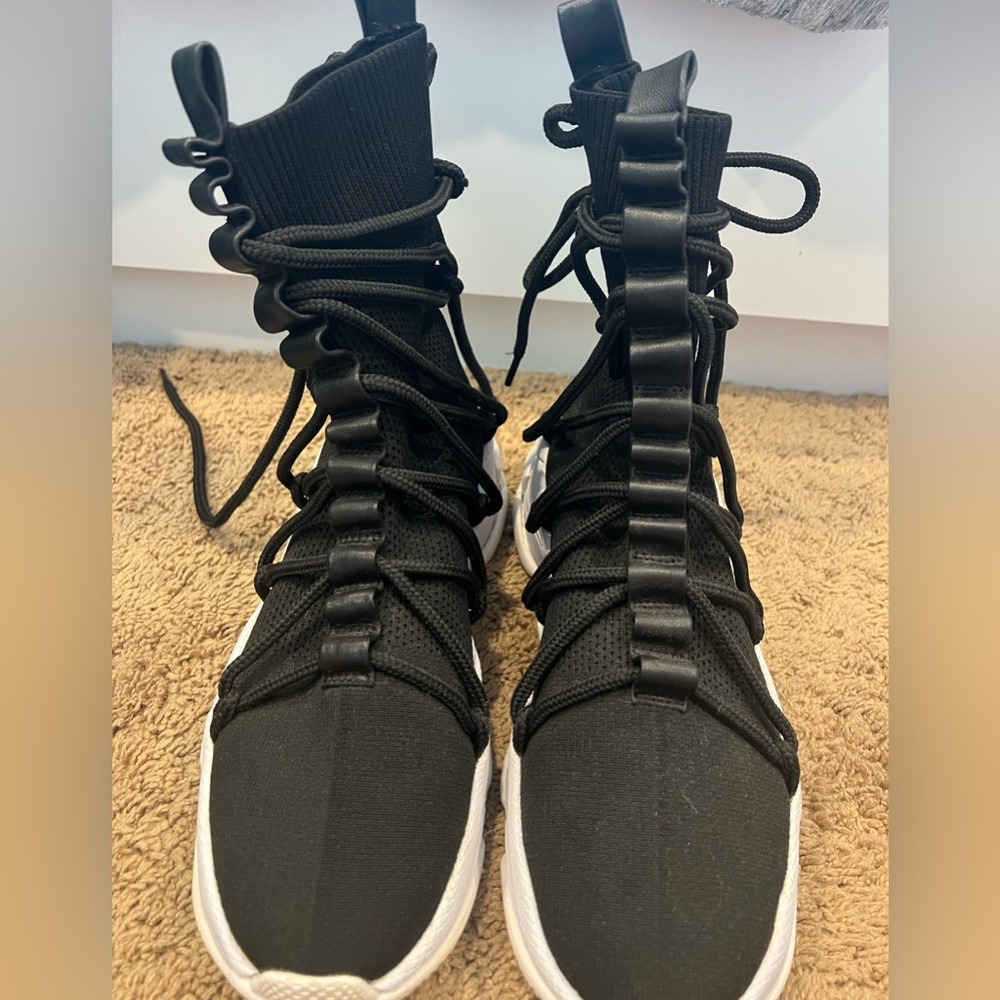 Printed Lace Up Platform Sneakers main image 1